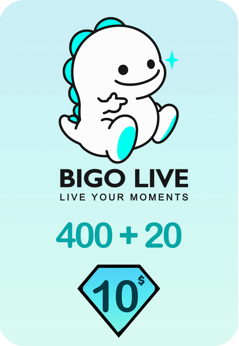Bigo Live 400 + 20 Bonus Diamonds 10 USD Gift Card - Global  for sale in Emirates from Games2all