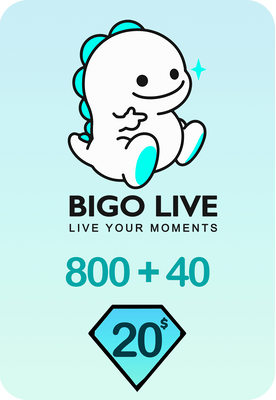 Bigo Live 800 + 40 Bonus Diamonds 20 USD Gift Card - Global