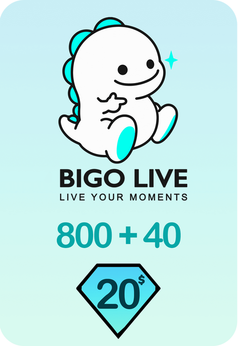 بطاقة هدايا بيجو لايف 800 دايموند + 40 إضافية - 20 دولار - عالمي (جلوبال)  للبيع في ألإمارات من خلال Games2all