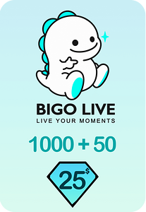Bigo Live 1000 + 50 Bonus Diamonds 25 USD Gift Card - Global -  for sale in Emirates from Games2all