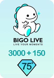 بطاقة هدايا بيجو لايف 3000 دايموند + 150 إضافية - 75 دولار - عالمي (جلوبال) -  للبيع في الإمارات من خلال Games2all