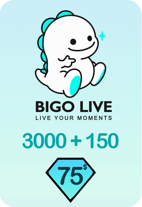 بطاقة هدايا بيجو لايف 3000 دايموند + 150 إضافية - 75 دولار - عالمي (جلوبال)  للبيع في ألإمارات من خلال Games2all