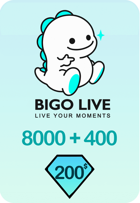 بطاقة هدايا بيجو لايف 8000 دايموند + 400 إضافية - 200 دولار - عالمي (جلوبال)  للبيع في ألإمارات من خلال Games2all