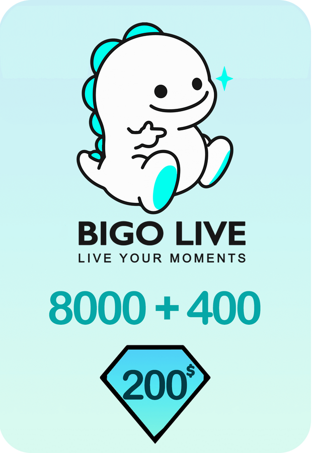 بطاقة هدايا بيجو لايف 8000 دايموند + 400 إضافية - 200 دولار - عالمي (جلوبال)