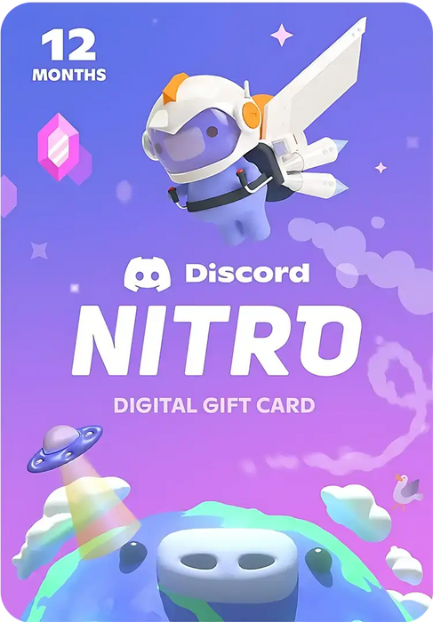 بطاقة هدايا ديسكورد نيترو لاشتراك 12 شهر (الأساسي) - عالمي (جلوبال)  للبيع في ألإمارات من خلال Games2all