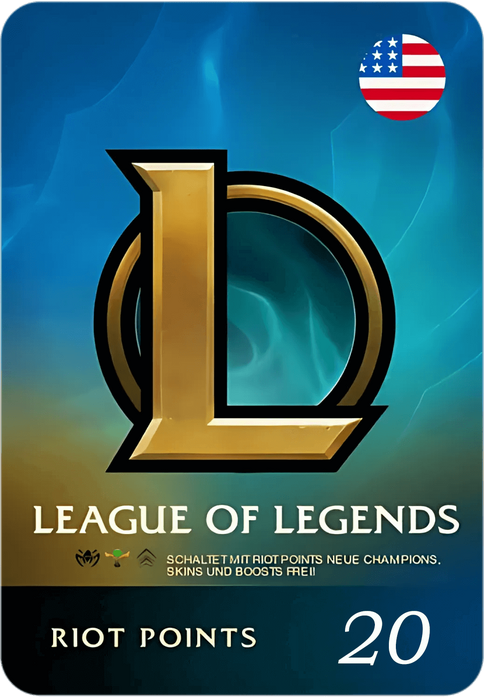كارت هدايا نقاط ريوت للعبة ليج أوف ليجيندز 20 دولار - أمريكا  للبيع في ألإمارات من خلال Games2all