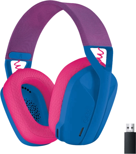 Logitech G435 Wireless Gaming Headset for PC - Blue and Pink