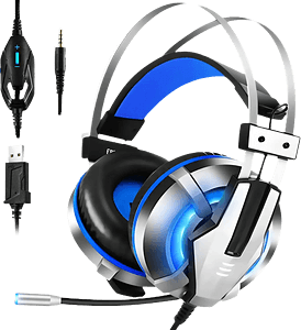 EKSA E800 Wired Gaming Headset - Blue and Silver