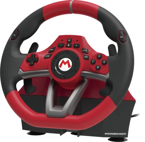 Mario Kart Racing Wheel Pro Deluxe for Nintendo Switch - Red and Black