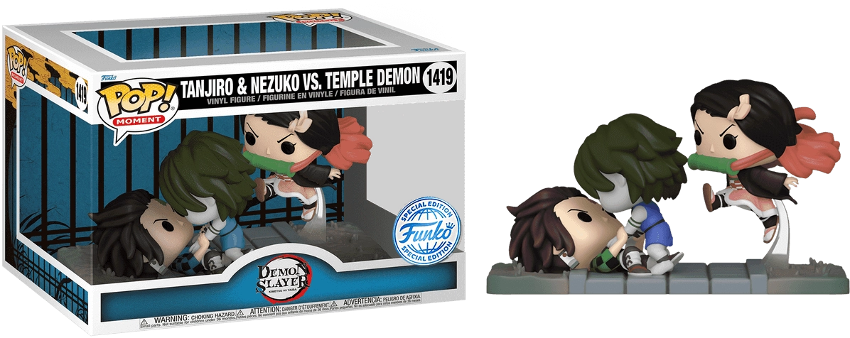Funko POP! Moments - Anime: Demon Slayer - Tanjiro & Nezuko vs. Temple Demon (Exc)  for sale in Emirates from Games2all