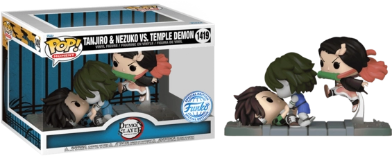 Funko POP! Moments - Anime: Demon Slayer - Tanjiro & Nezuko vs. Temple Demon (Exc)  for sale in Emirates from Games2all